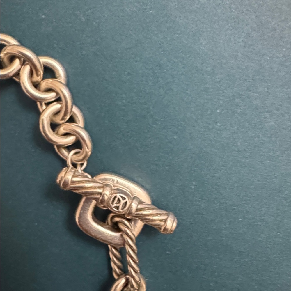 David Yurman Heart Charm Toggle Bracelet - sliver tone Women’s Jewelry - Picture 6 of 6